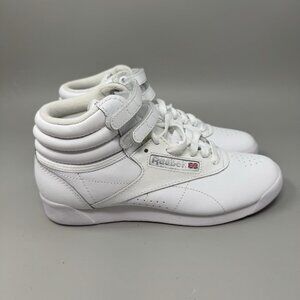 Reebok Freestyle Hi Iridescent Women’s Shoe High Top Sneakers White Size 6.5